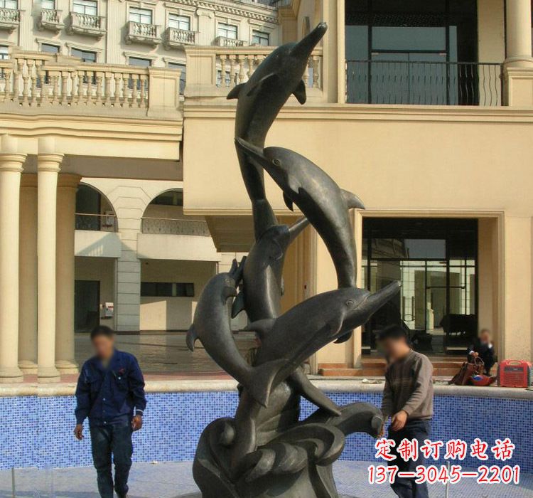 周口跳跃海豚雕塑
