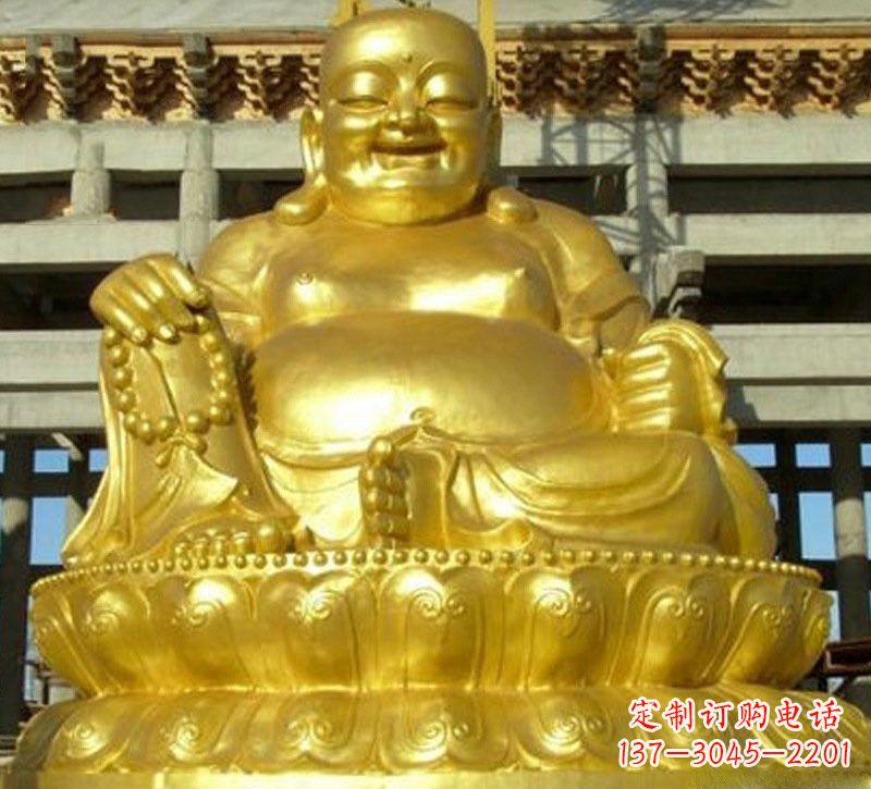 周口贴金弥勒佛铜雕