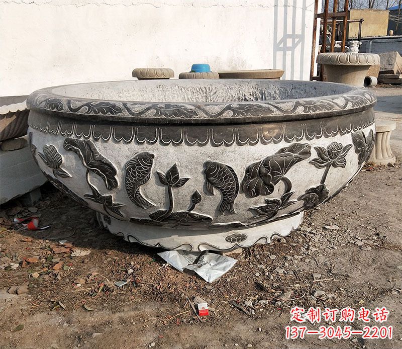 周口庭院水缸景观石雕