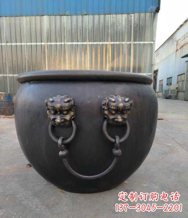 周口庭院水缸铜雕