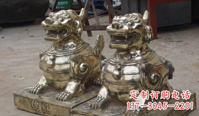 周口庭院招财貔貅动物铜雕