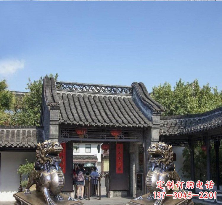 周口铜雕北京狮子庭院动物雕塑