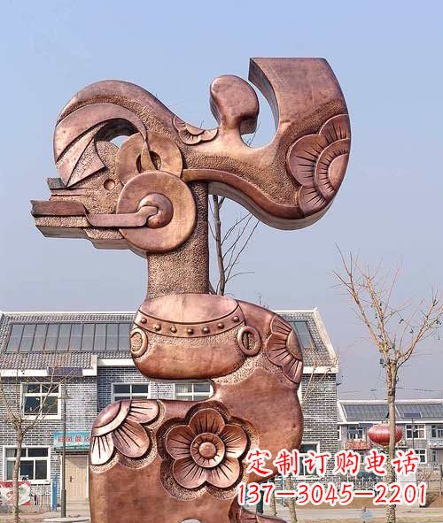 周口铜雕抽象皮影戏人物