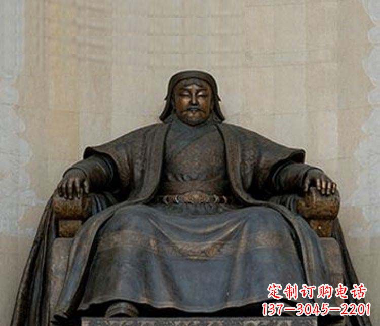 周口铜雕大型成吉思汗雕塑
