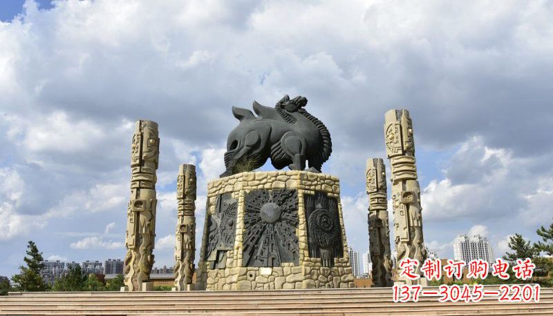 周口铜雕大型骆驼广场动物雕塑