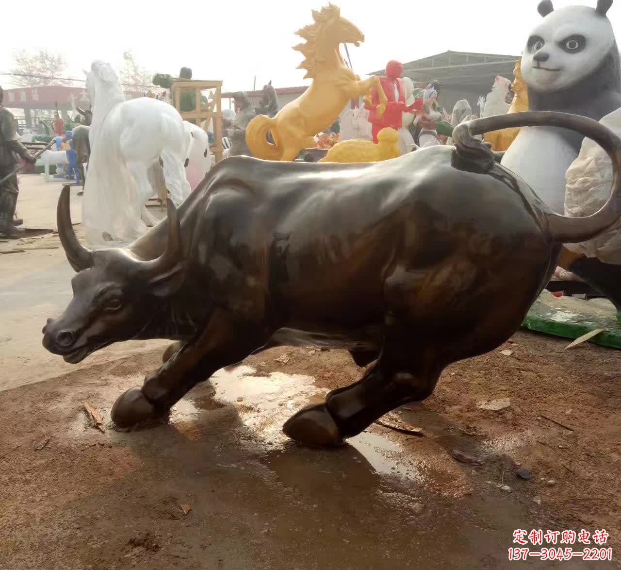 周口铜雕动物牛