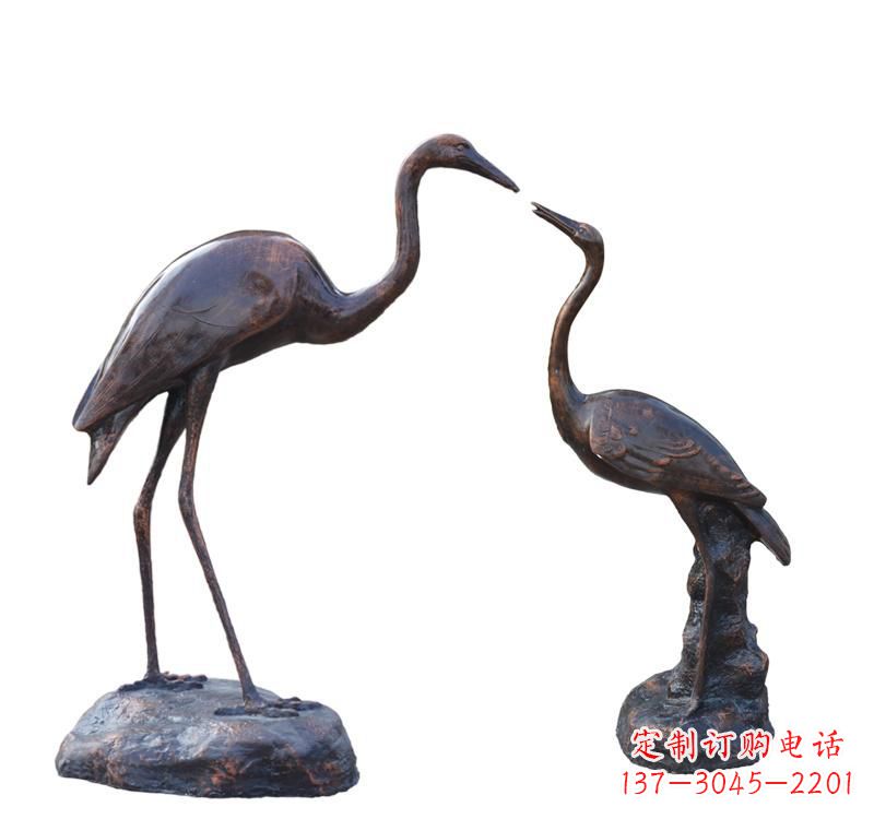 周口铜雕动物仙鹤
