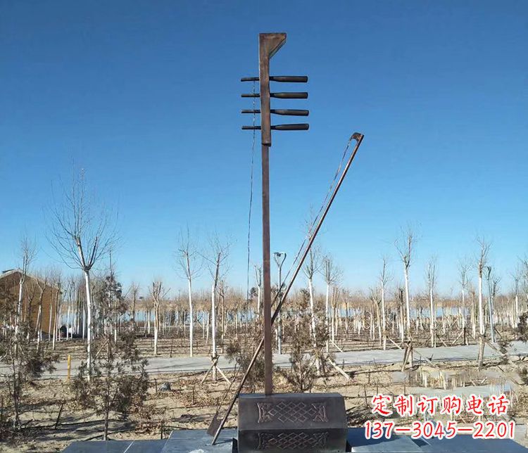 周口铜雕二胡景观雕塑