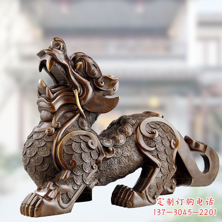 周口铜雕仿古辟邪貔貅