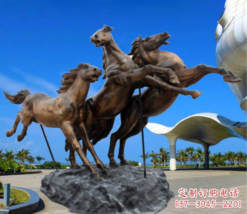 周口铜雕飞马广场动物雕塑