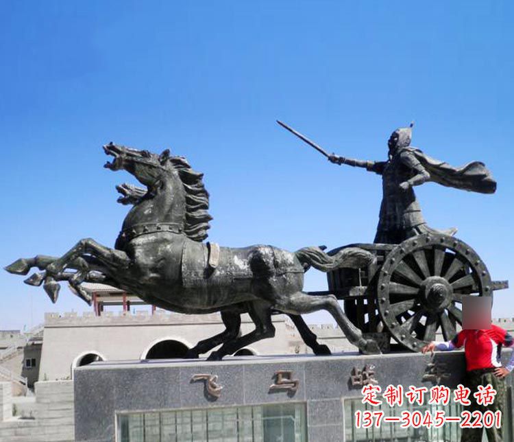 周口铜雕飞马战车