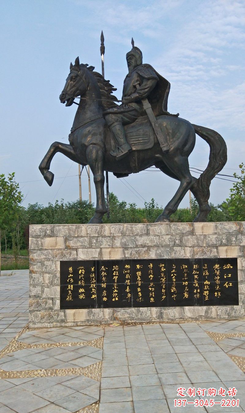 周口铜雕古代名人岳飞