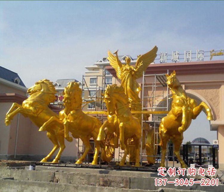 周口铜雕广场阿波罗战马雕塑