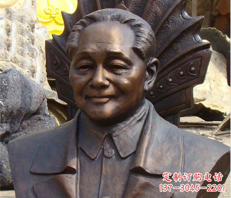 周口铜雕广场邓小平肖像雕塑