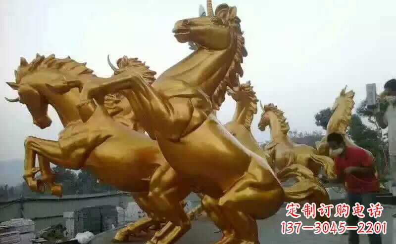 周口铜雕广场飞马雕塑