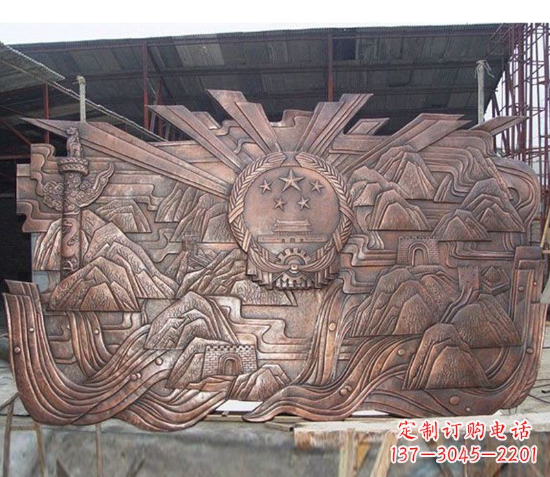 周口铜雕广场军人壁画雕塑摆件