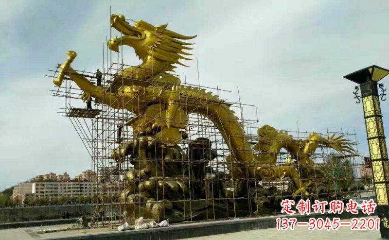 周口铜雕广场神龙景观摆件