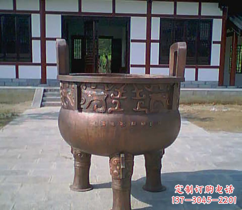 周口铜雕广场圆形香炉