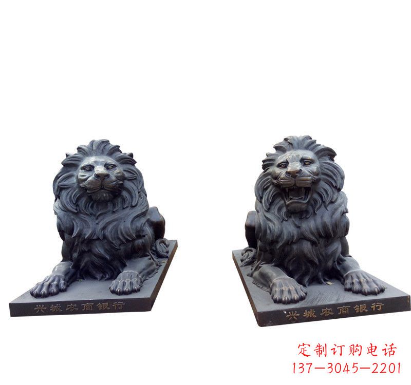 周口铜雕汇丰狮子 (2)