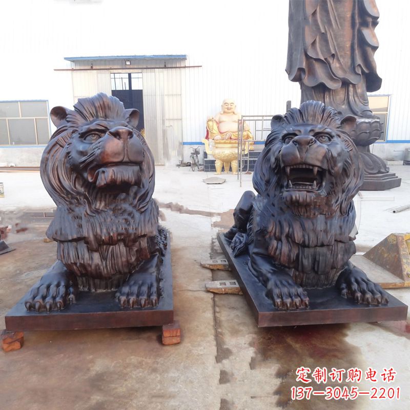 周口铜雕汇丰狮子雕塑