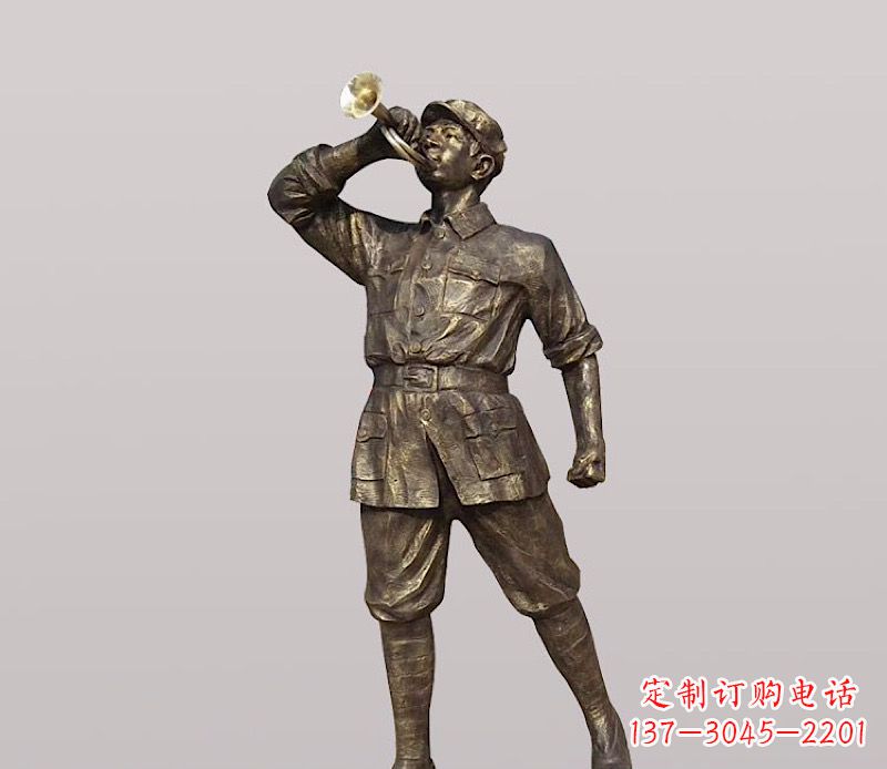 周口铜雕解放军战士