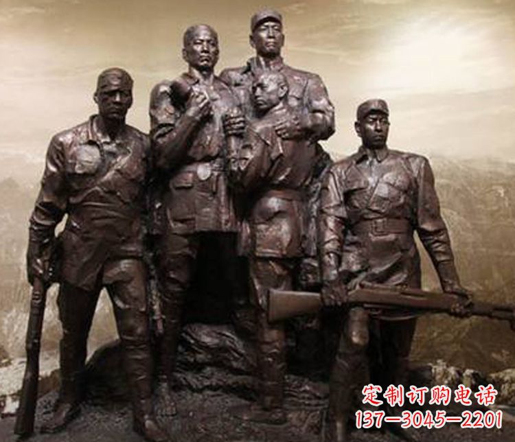 周口铜雕解放军战士雕塑