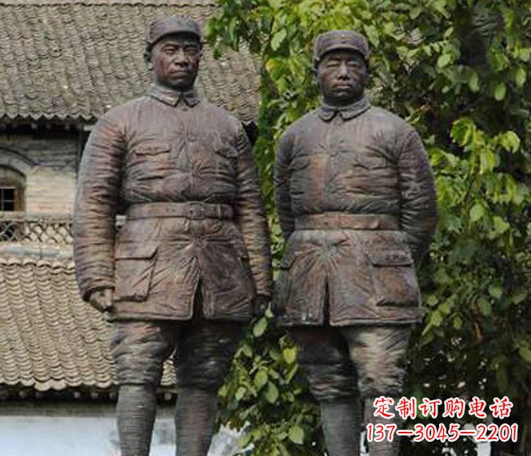 周口铜雕解放军战士人物雕塑