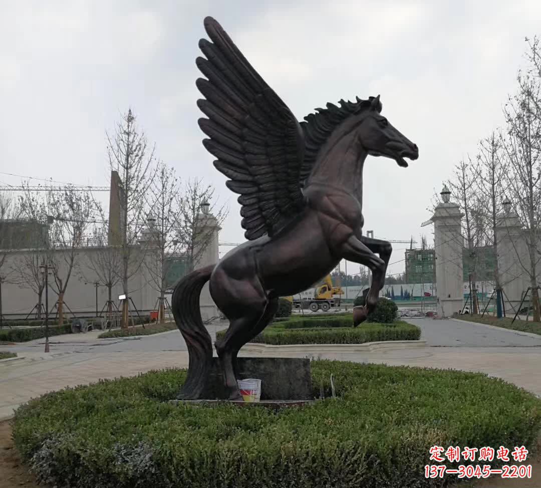 周口铜雕景观飞马