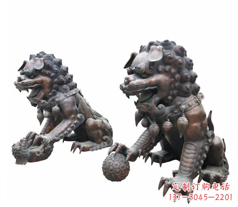 周口铜雕酒店镇宅招财麒麟雕塑