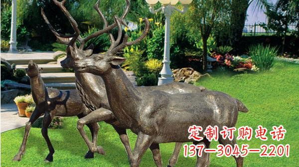 周口铜雕鹿公园动物雕塑