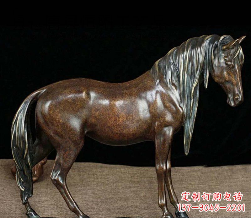 周口铜雕马公园动物摆件