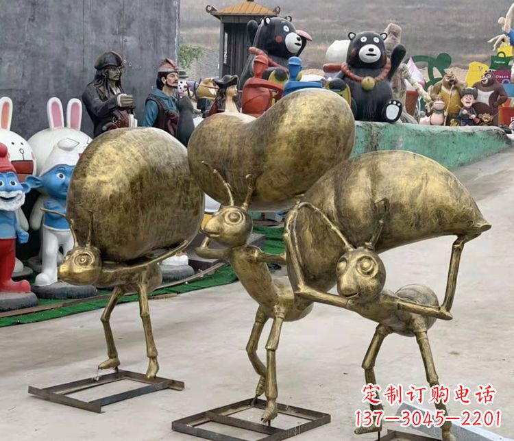 周口铜雕蚂蚁搬家雕塑