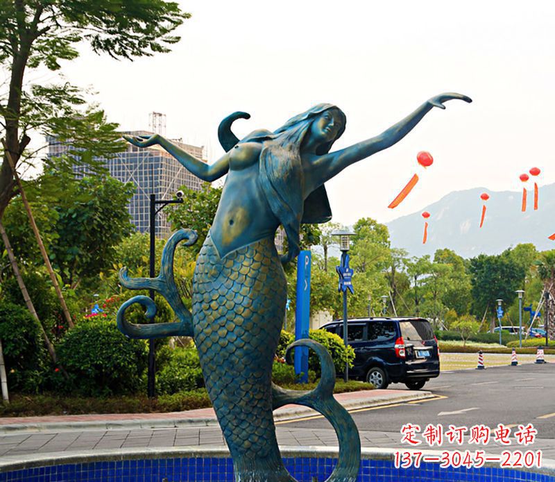 周口铜雕美人鱼