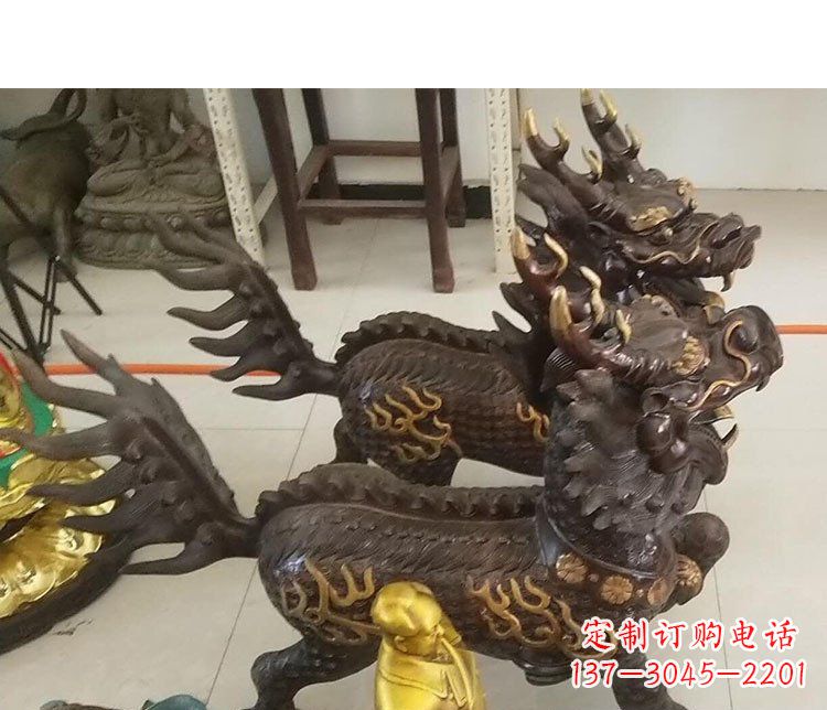 周口铜雕麒麟招财雕塑