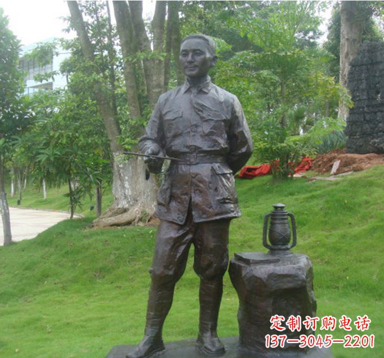周口铜雕青年时期邓小平