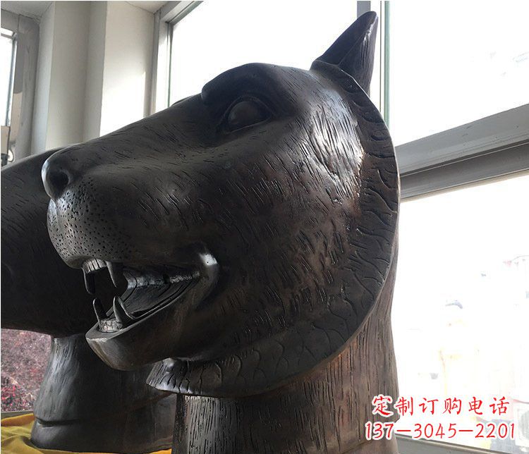 周口铜雕生肖动物头像雕塑摆件