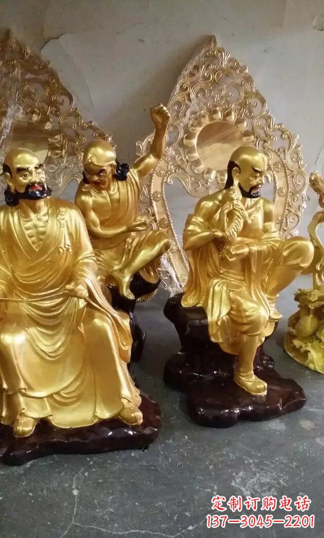 周口铜雕十八罗汉
