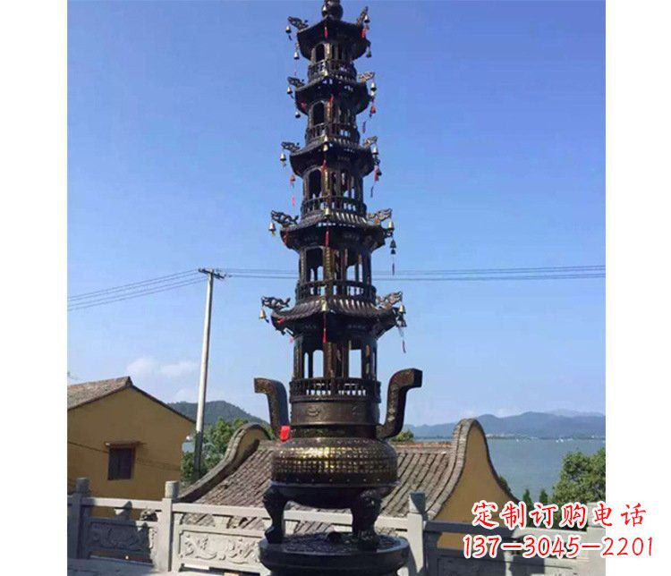 周口铜雕寺庙大型多层香炉