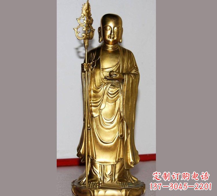 周口铜雕寺庙佛堂地藏菩萨