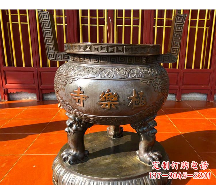 周口铜雕寺庙景观香炉
