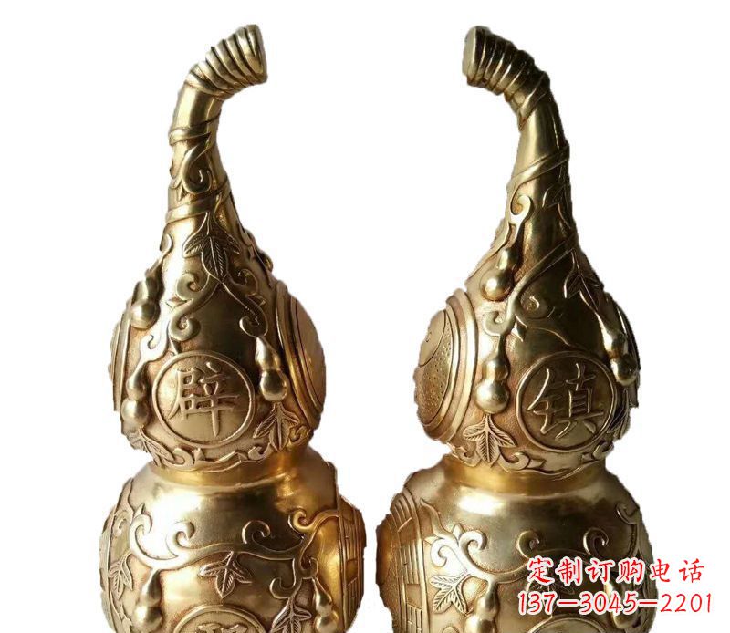 周口铜雕寺庙平安葫芦雕塑