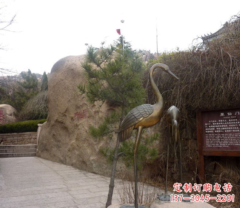周口铜雕仙鹤