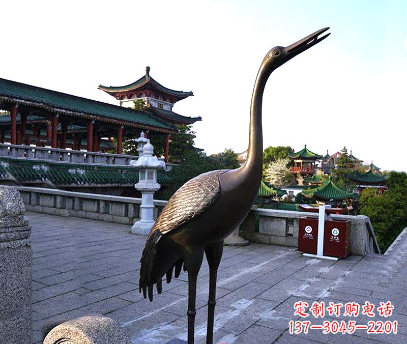 周口铜雕仙鹤雕塑