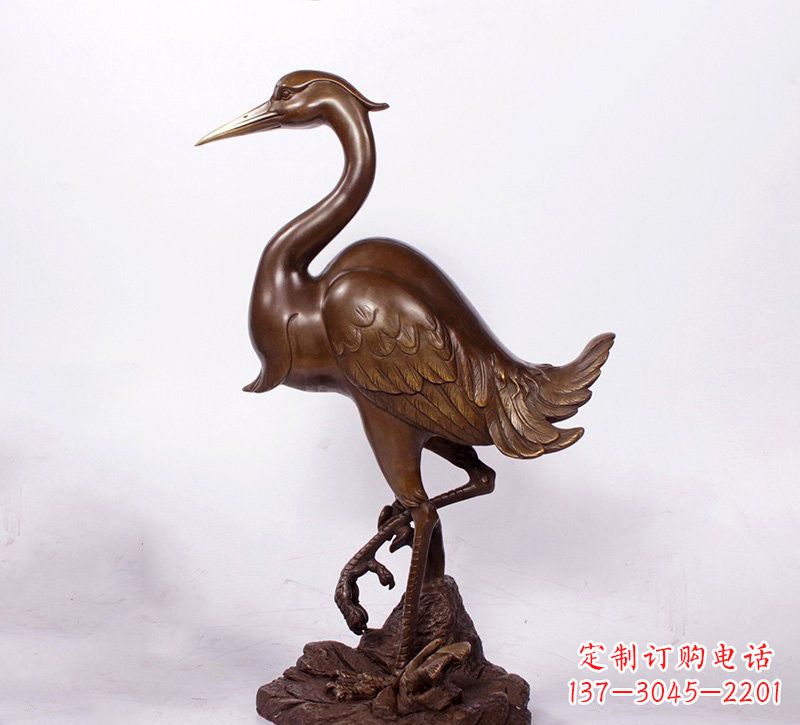 周口铜雕仙鹤动物雕塑