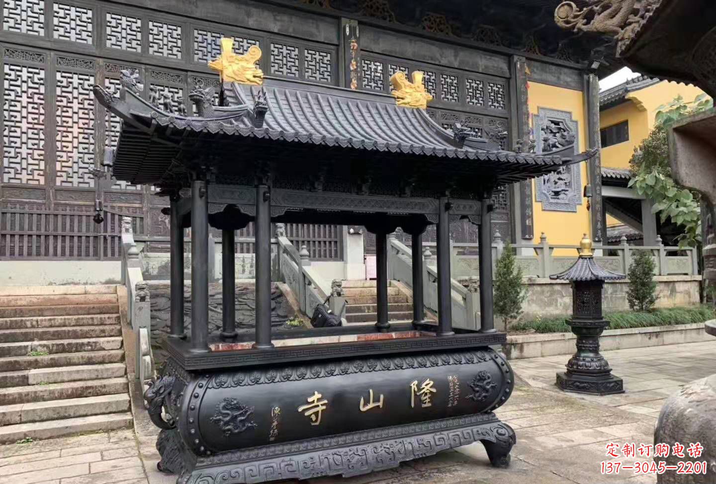 周口铜雕香炉寺庙景观户外摆件