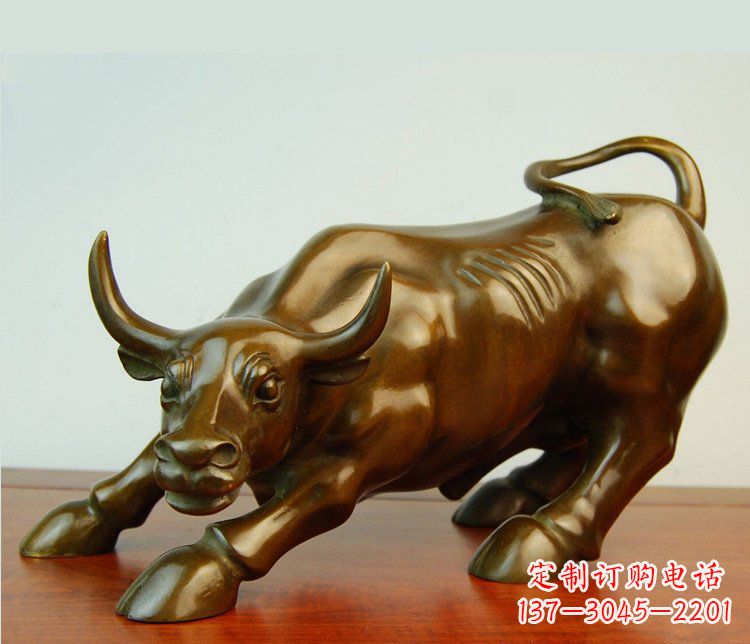 周口铜雕小区动物牛摆件