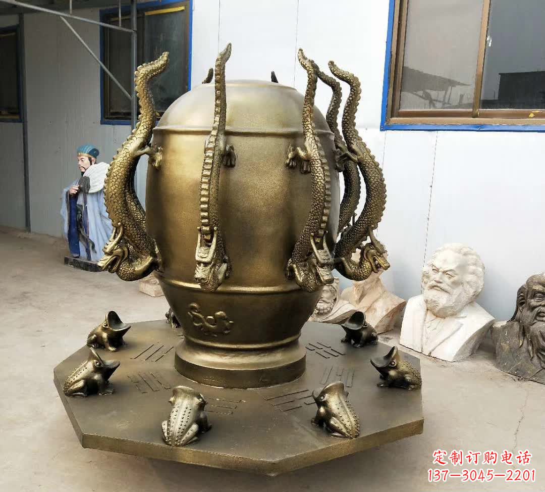 周口铜雕校园景观地动仪