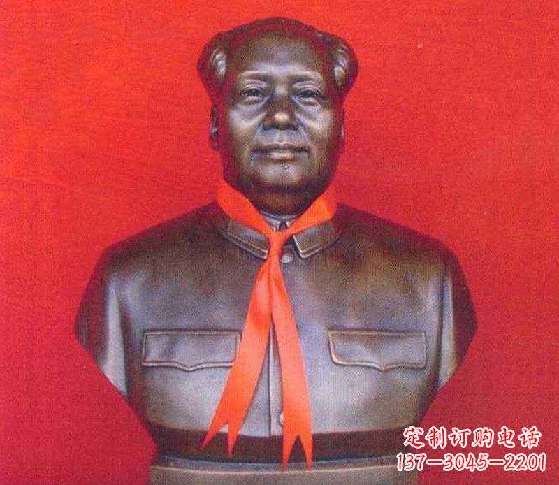 周口铜雕校园红领巾主席雕塑摆件