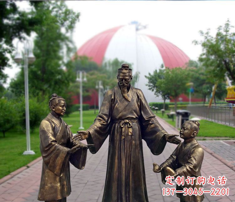 周口铜雕园林孔融让梨