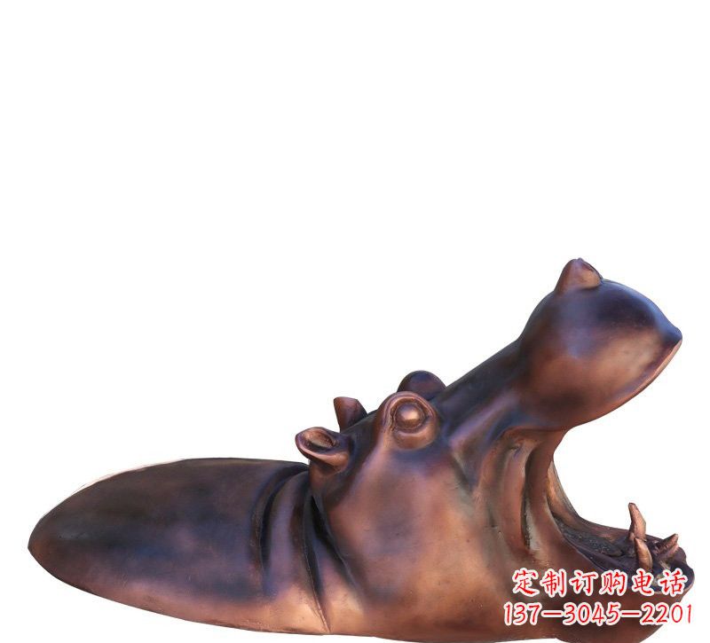 周口铜雕张嘴河马
